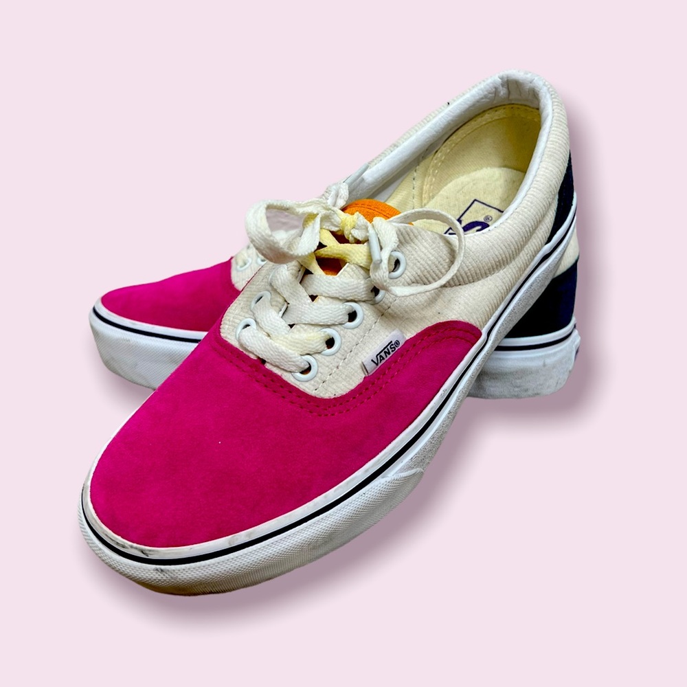 Vans Colorblock Suede Corduroy Skate Shoes Sneakers size 8